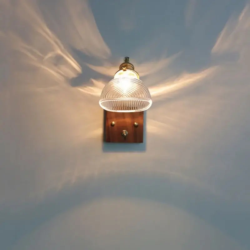 Brass Walnut Stair Light