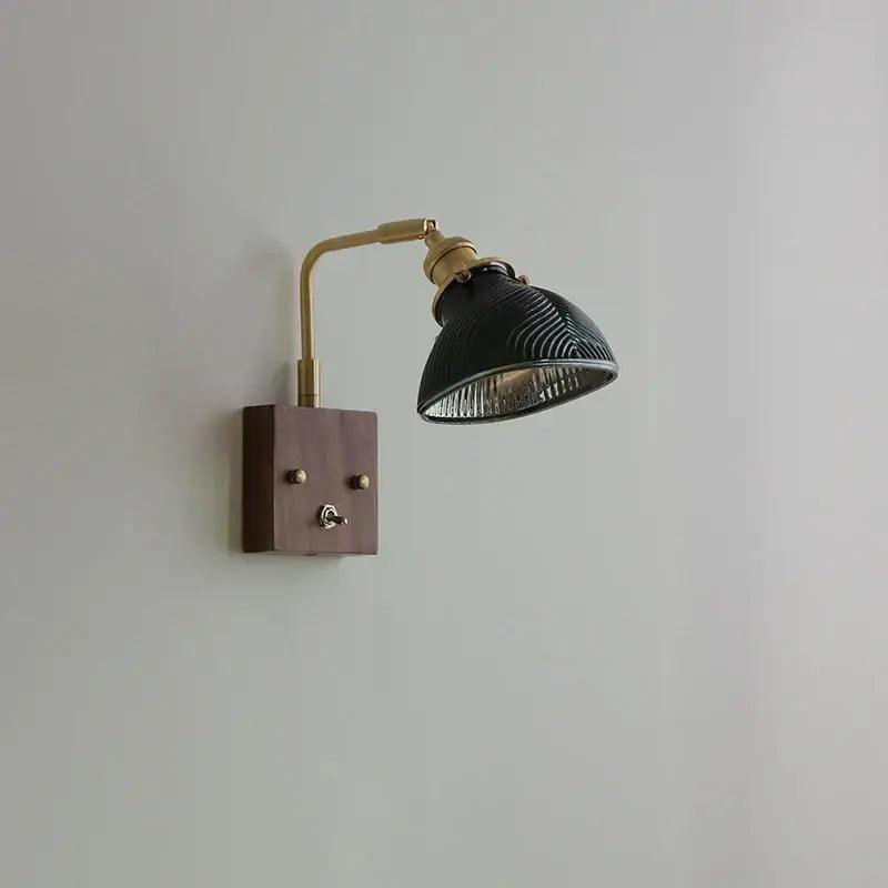 Brass Walnut Stair Light
