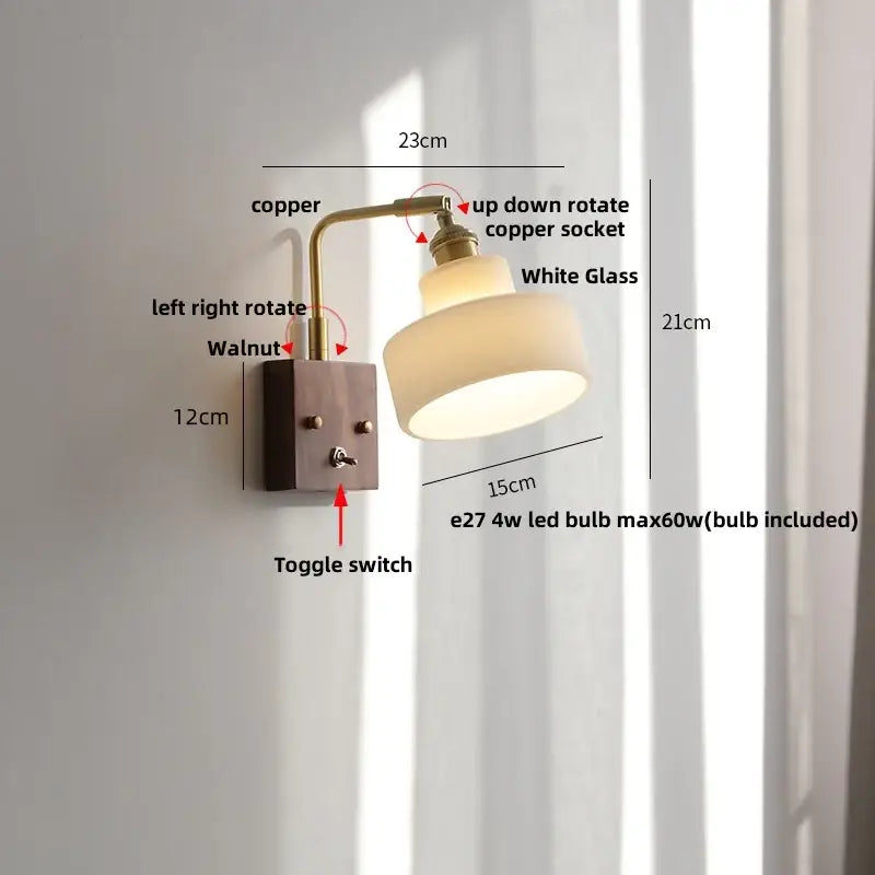 Brass Walnut Stair Light
