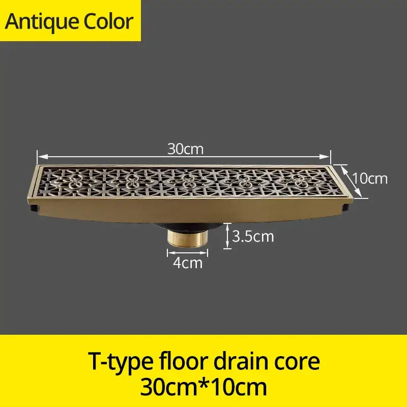 Brass Floral Drain Cover