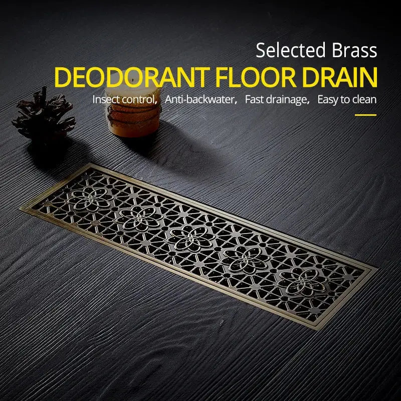 Brass Floral Drain Cover