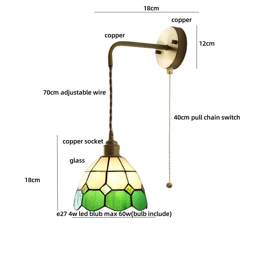 Brass Rattan Wall Light