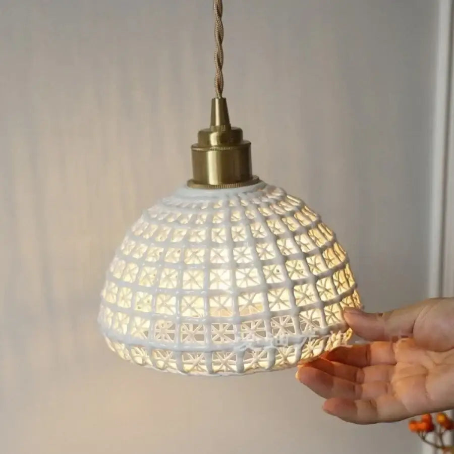 Brass Rattan Wall Light