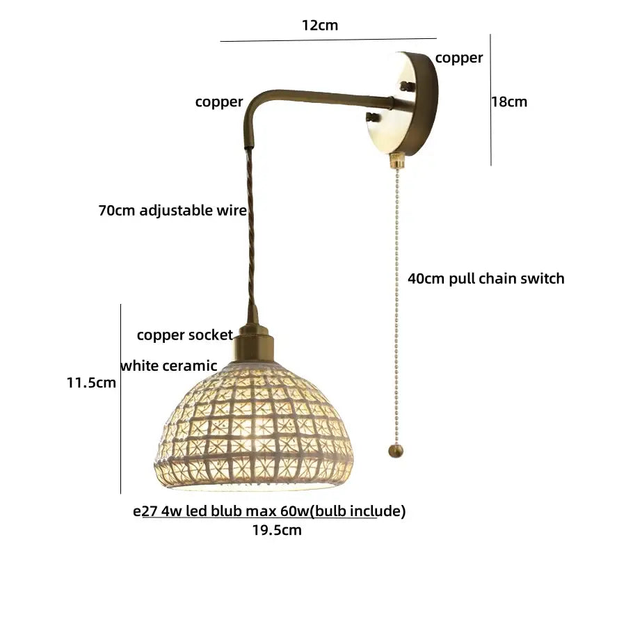 Brass Floral Wall Sconce