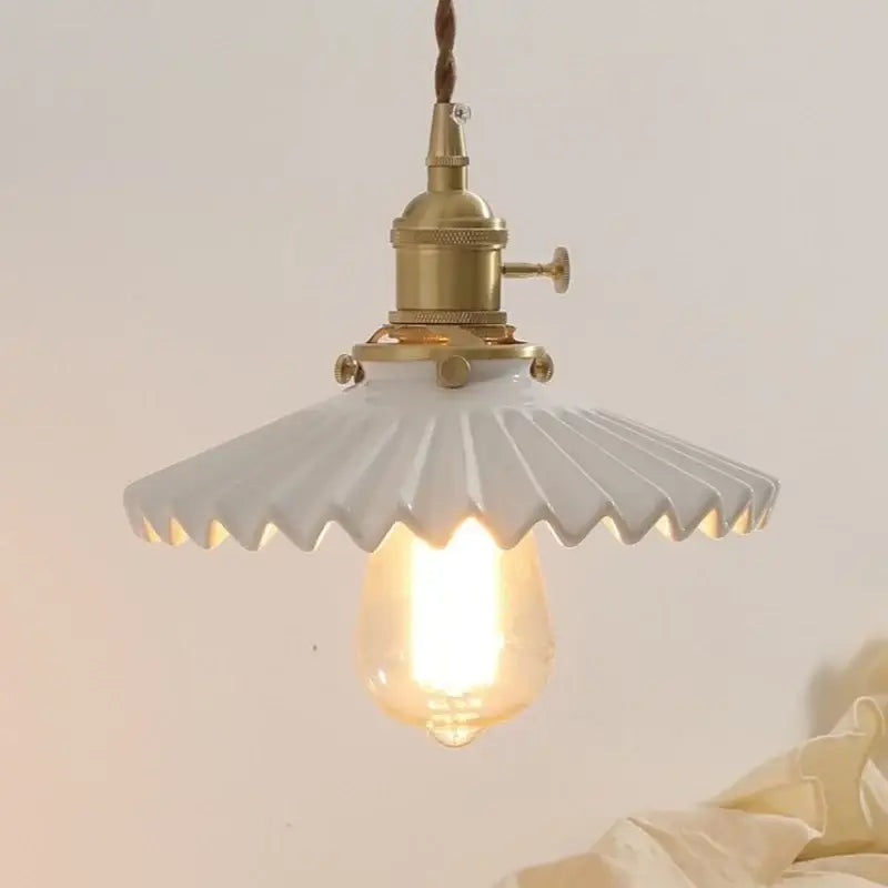 Brass Scalloped Wall Sconce