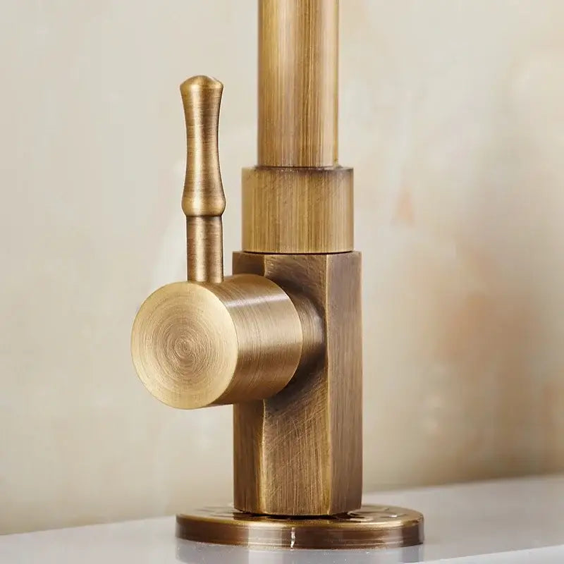 Brass Curved Kitchen Faucet