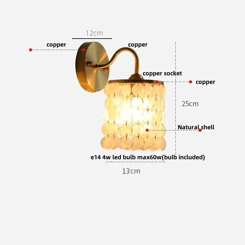 Brass LED Chain Sconce