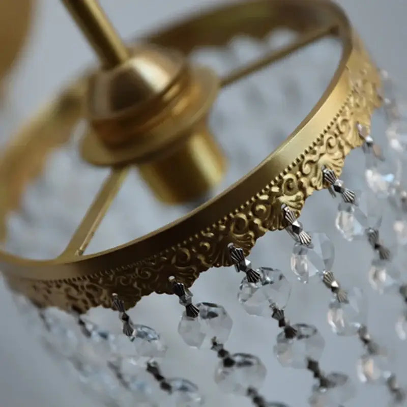 Antique Brass LED Wall Sconce with Pull Chain