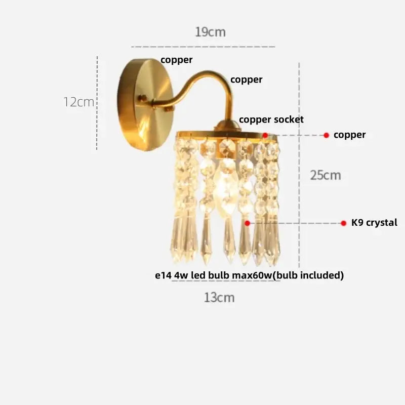 Antique Brass LED Wall Sconce with Pull Chain