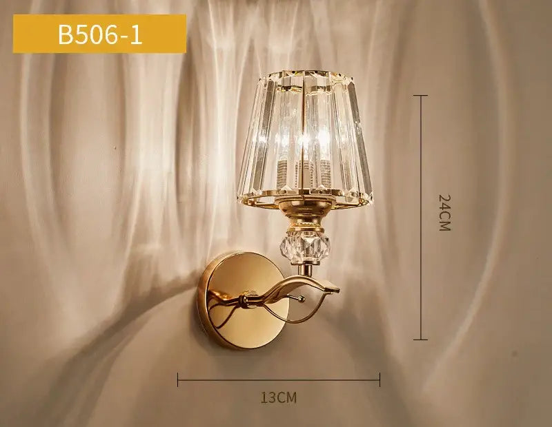 Brass Bronze Crystal Sconce