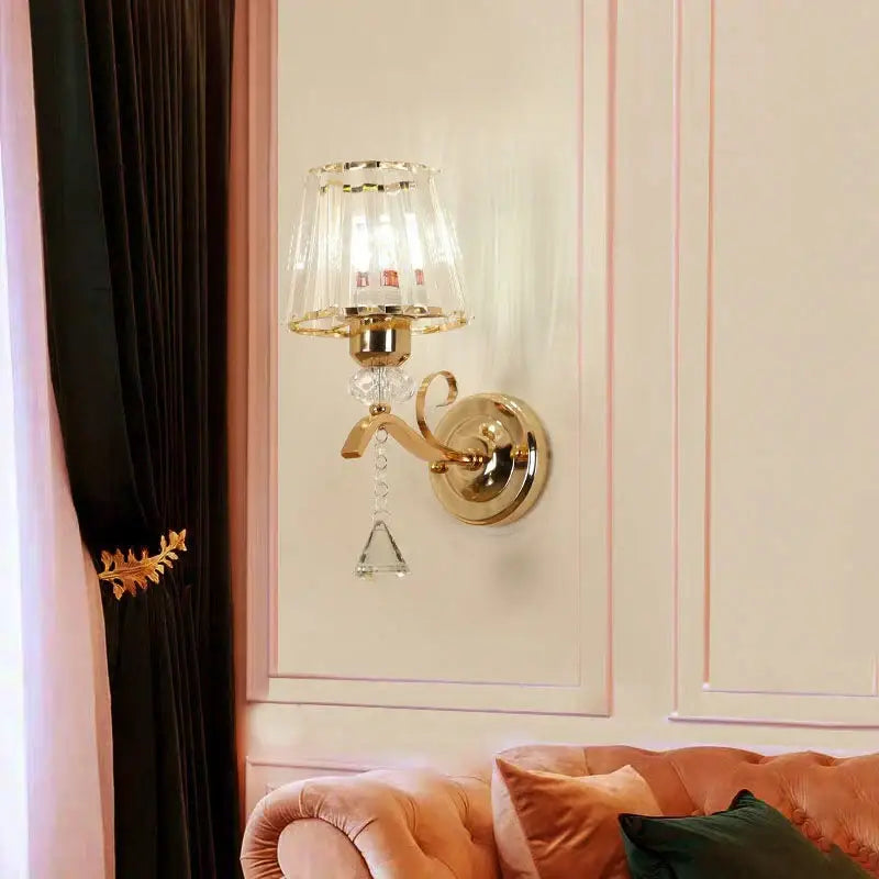 Brass Bronze Crystal Sconce