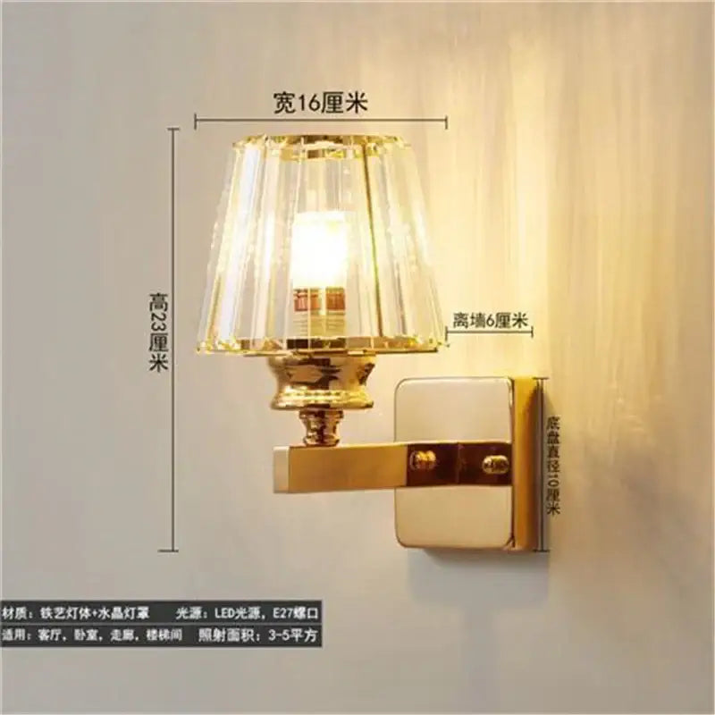 Brass Bronze Crystal Sconce