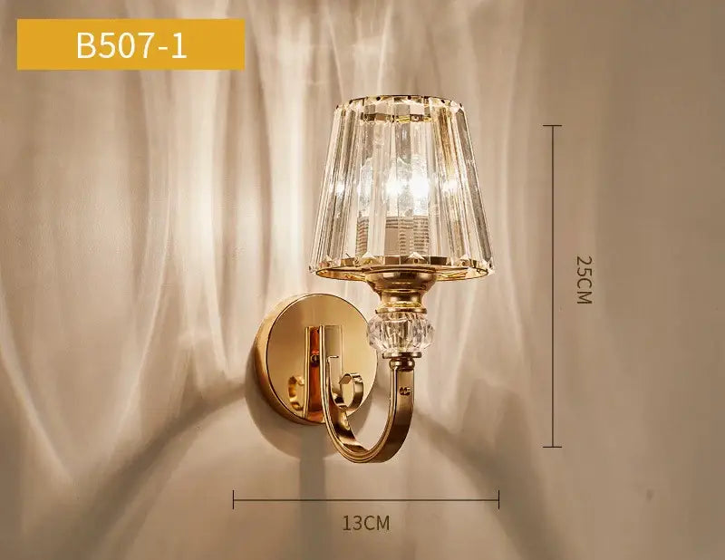 Brass Bronze Crystal Sconce