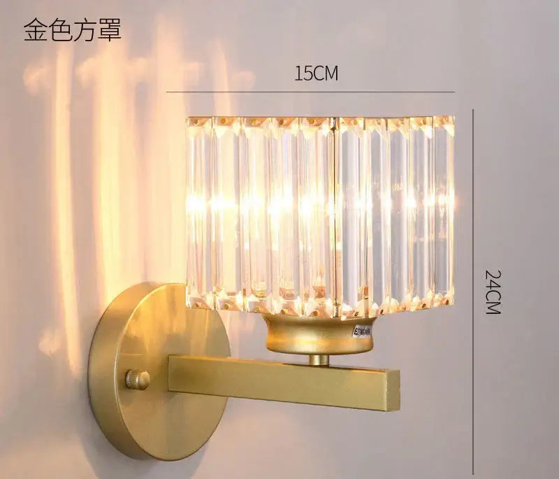 Brass Bronze Crystal Sconce