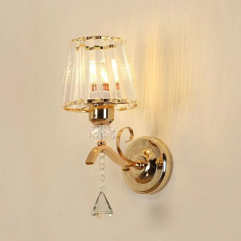Brass Bronze Crystal Sconce