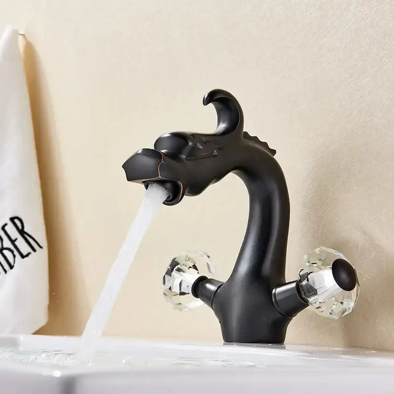 Antique Brass Dragon Bathroom Faucet