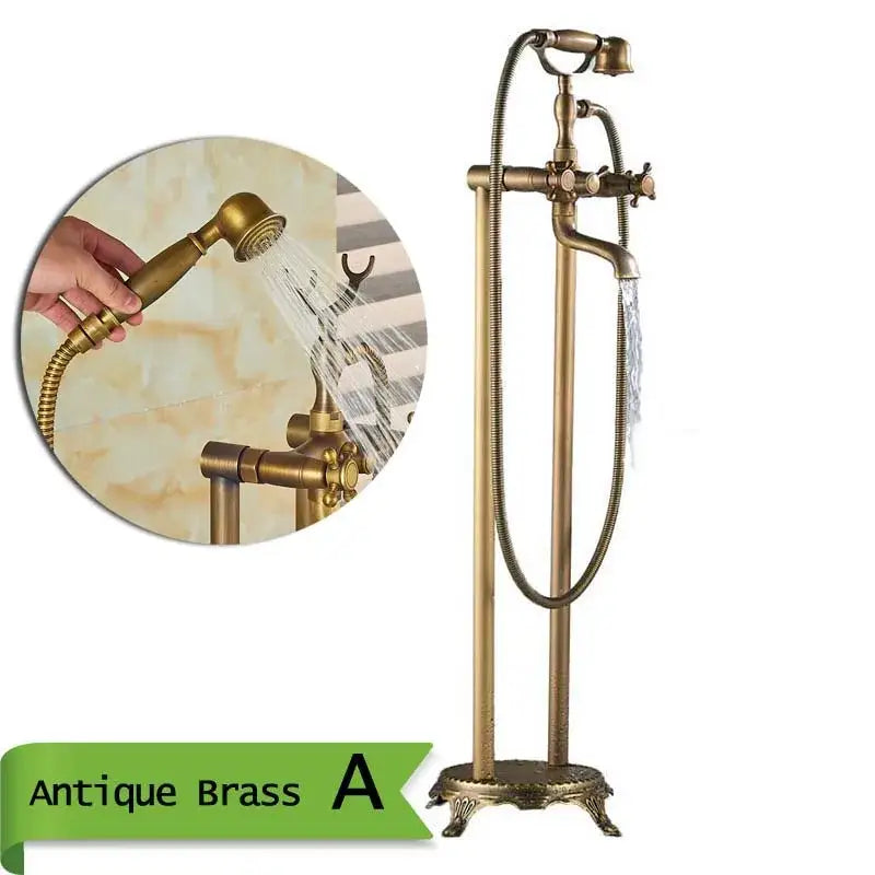 Antique Brass Bath Set