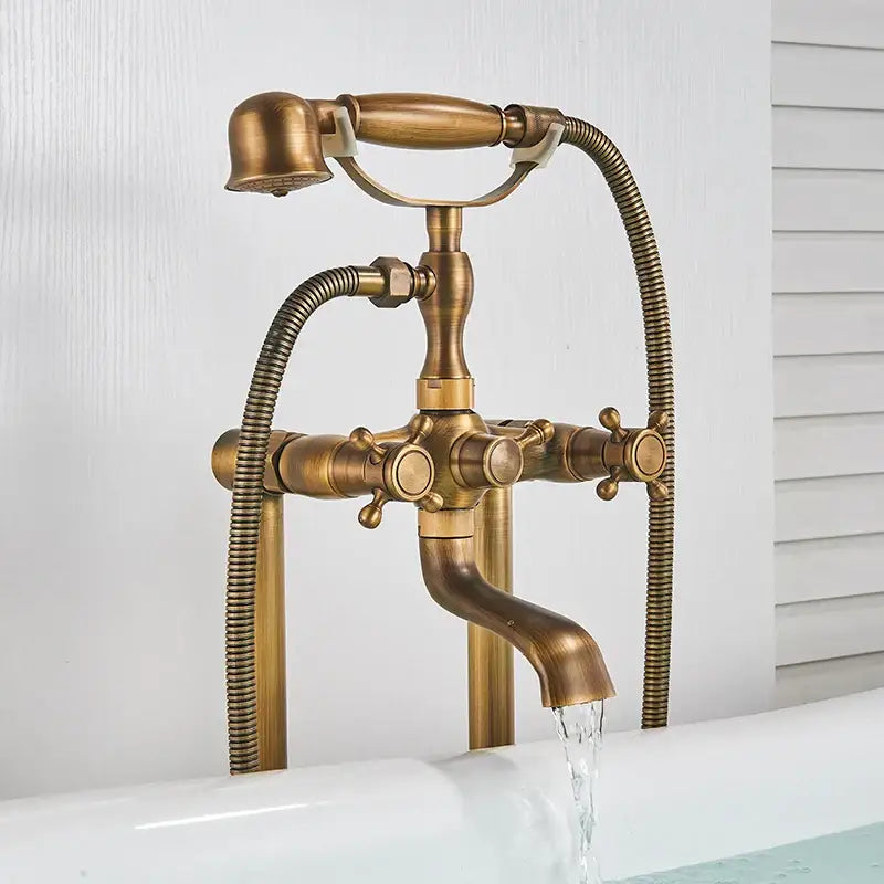 Antique Brass Bath Set