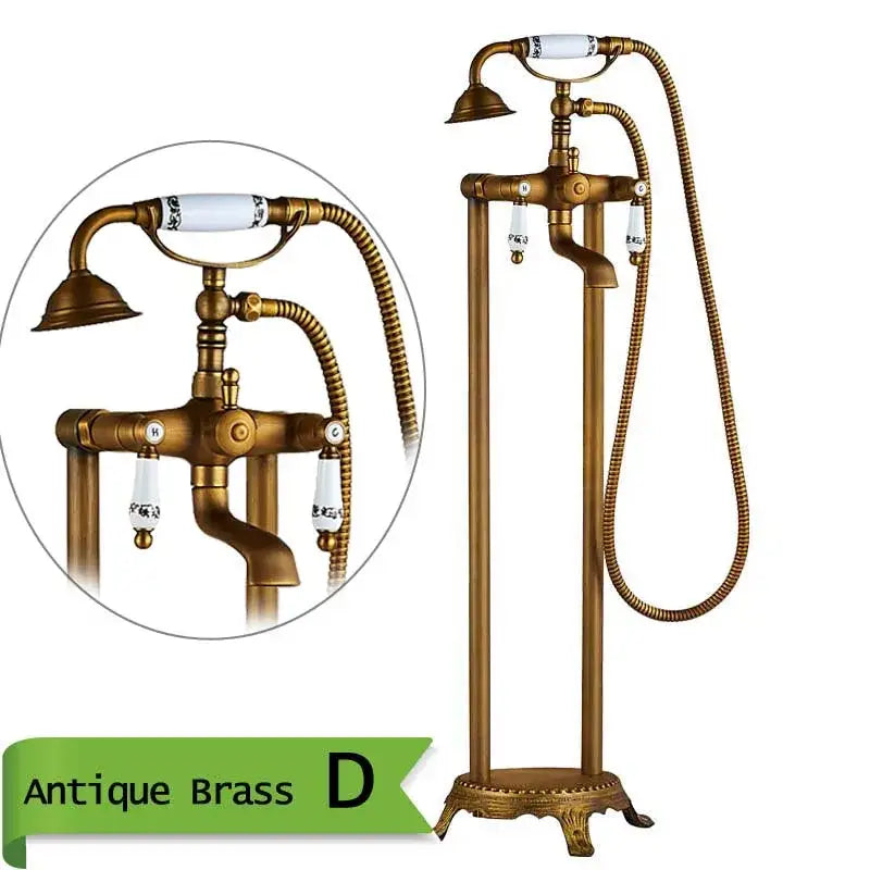 Antique Brass Bath Set