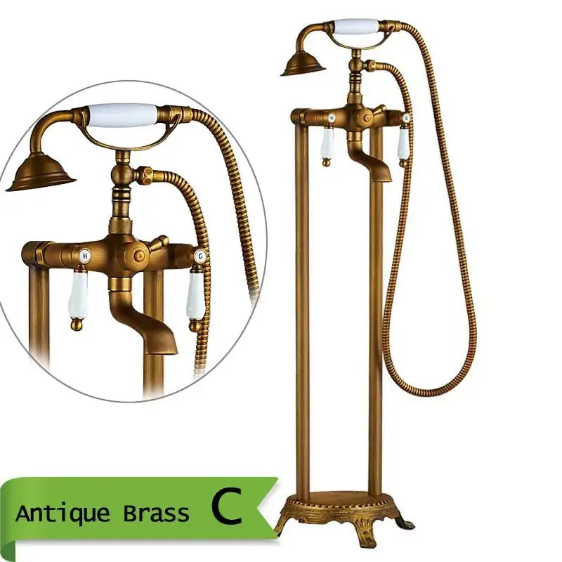 Antique Brass Bath Set