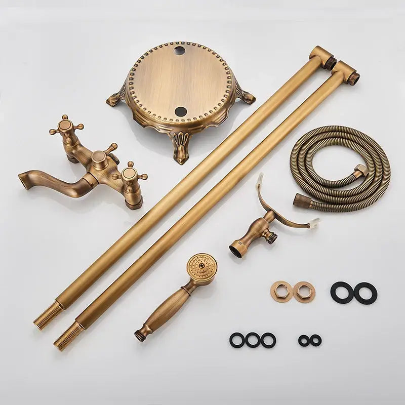 Antique Brass Bath Set