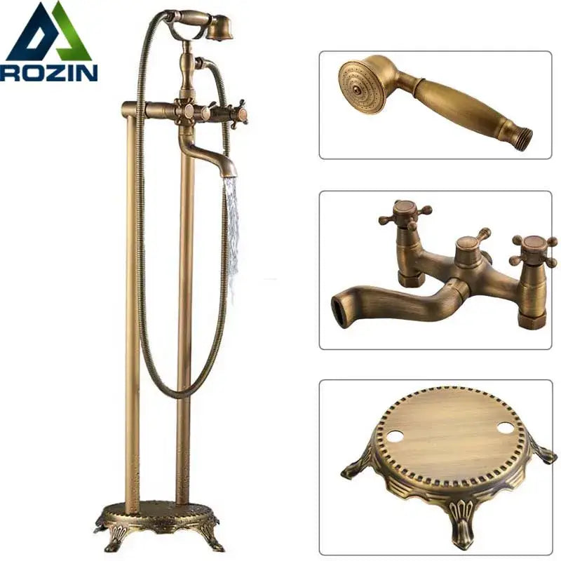 Antique Brass Bath Set