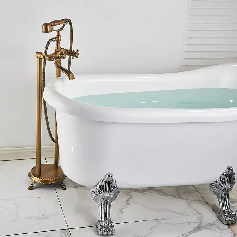 Antique Brass Bath Set