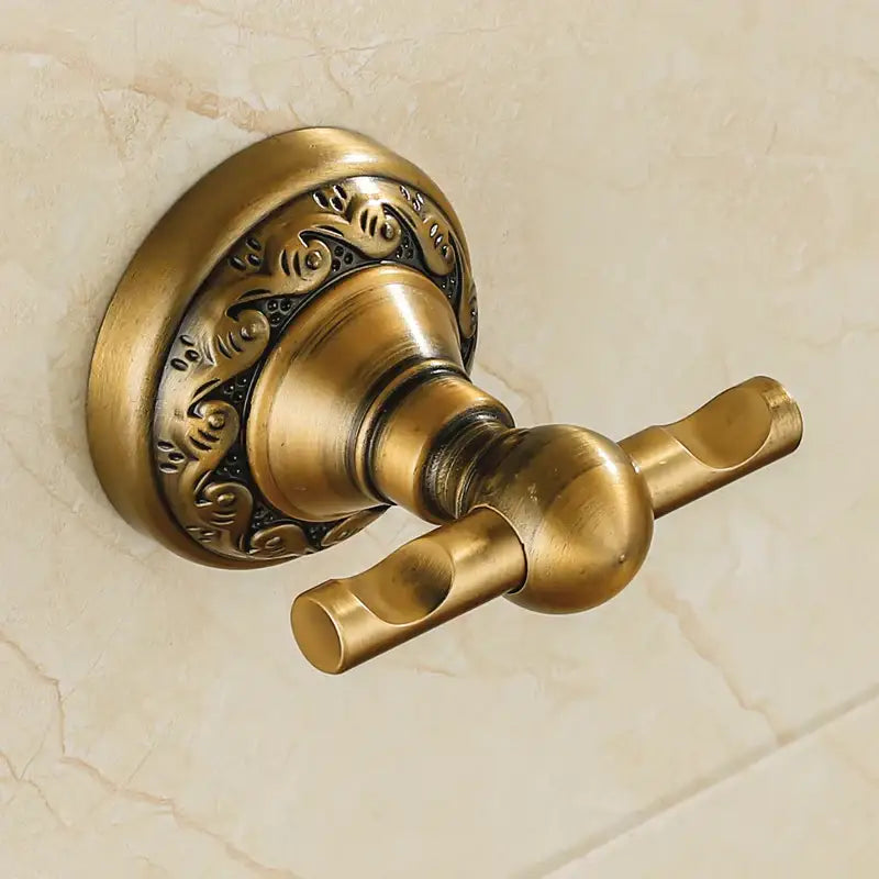 Floral Brass Towel Rack