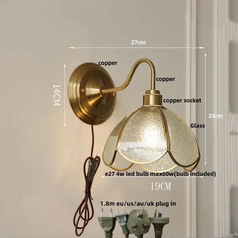 Brass Clover Wall Sconce