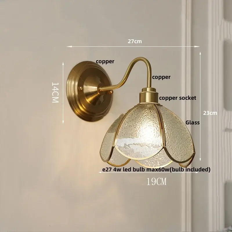 Brass Clover Wall Sconce