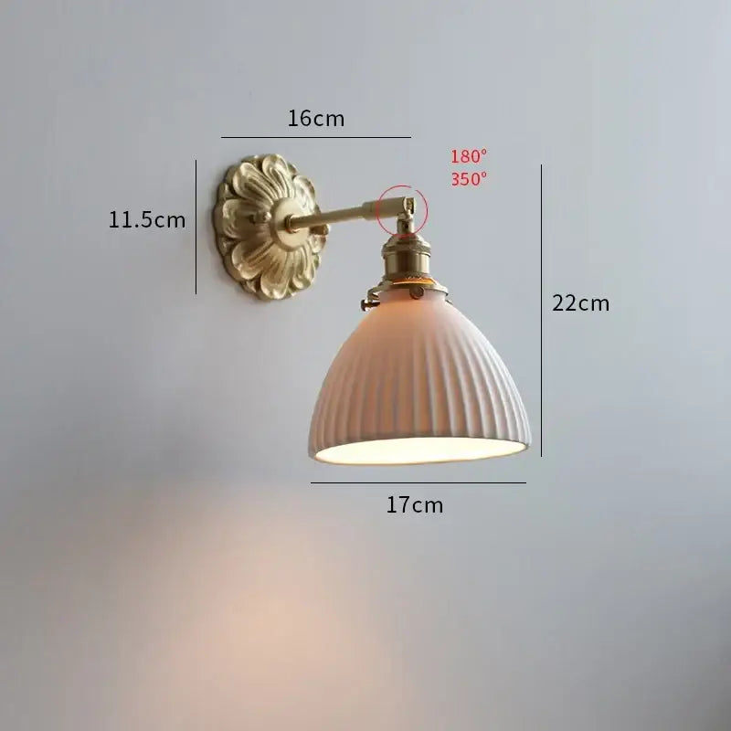 Brass Ribbed Glass Lights
