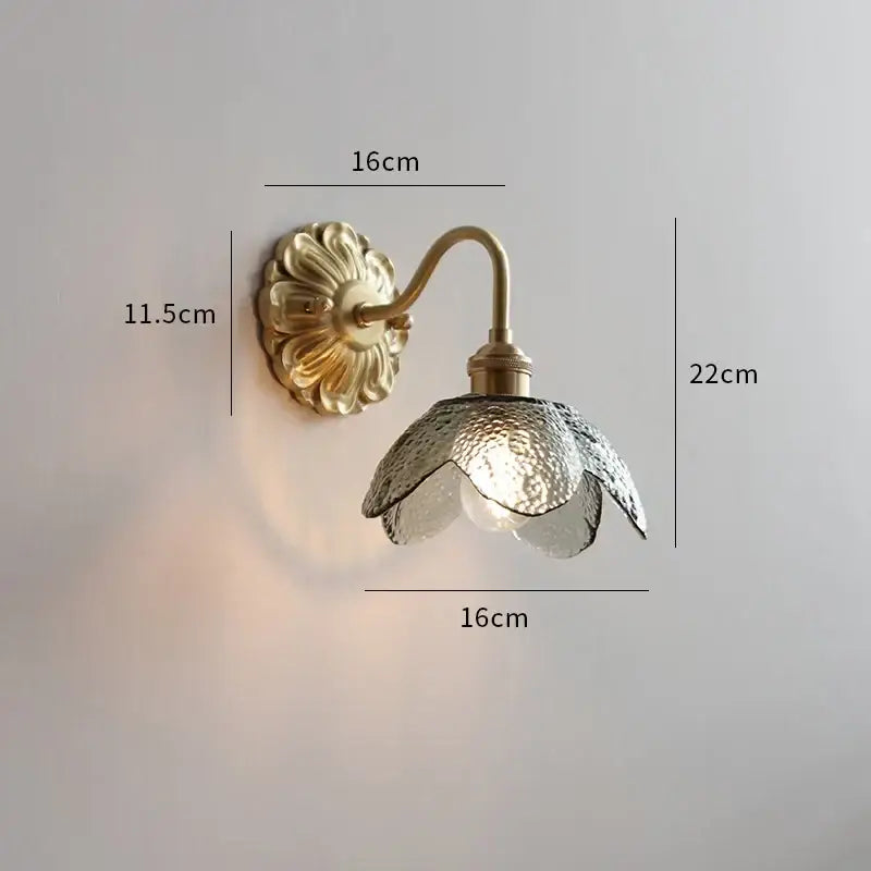 Brass Ribbed Glass Lights