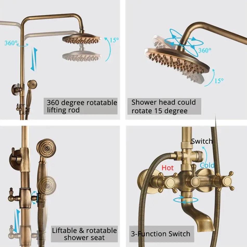 Brass Ceramic Hand Shower