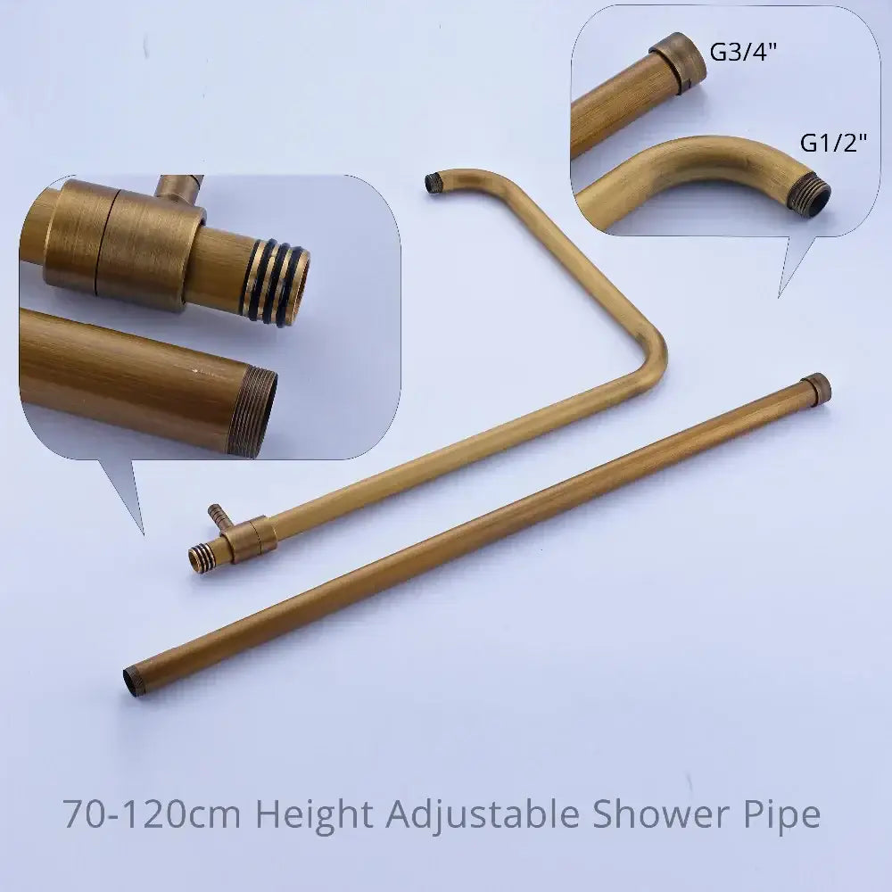 Brass Rainhead Handshower Set