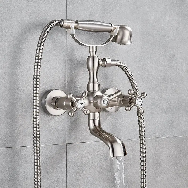 Brass White Bathtub Faucet
