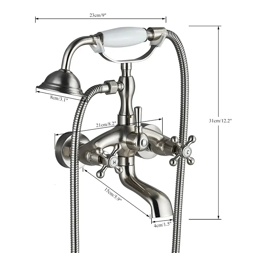 Brass White Bathtub Faucet