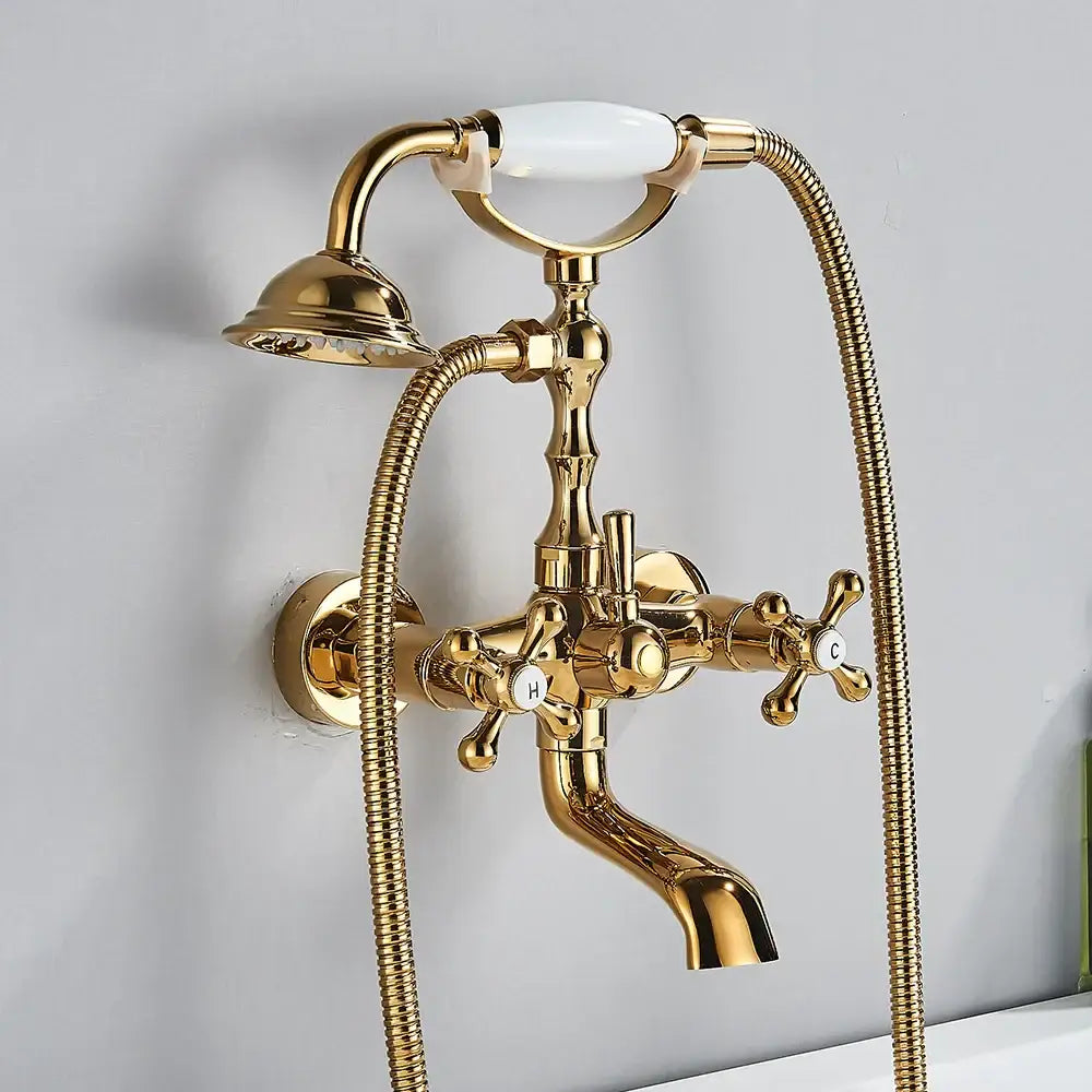 Brass White Bathtub Faucet