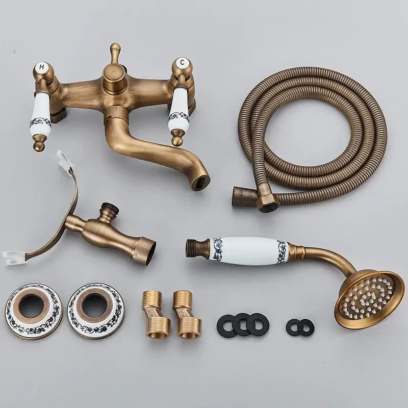 Brass White Bathtub Faucet