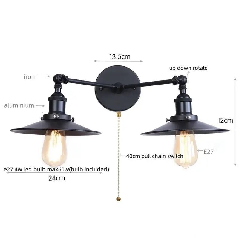 Bronze Adjustable Wall Lamp