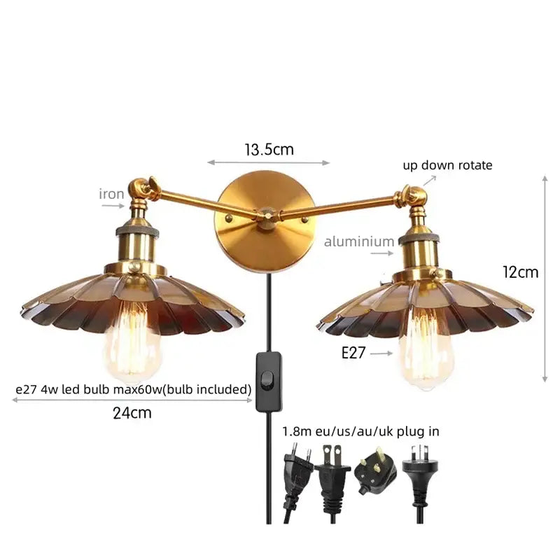 Bronze Adjustable Wall Lamp