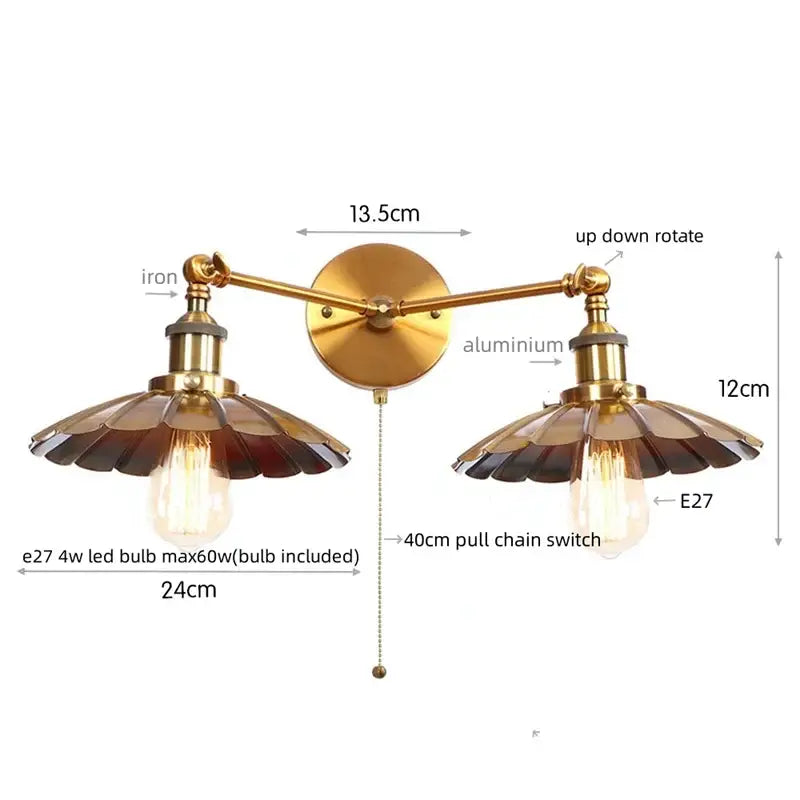 Bronze Adjustable Wall Lamp