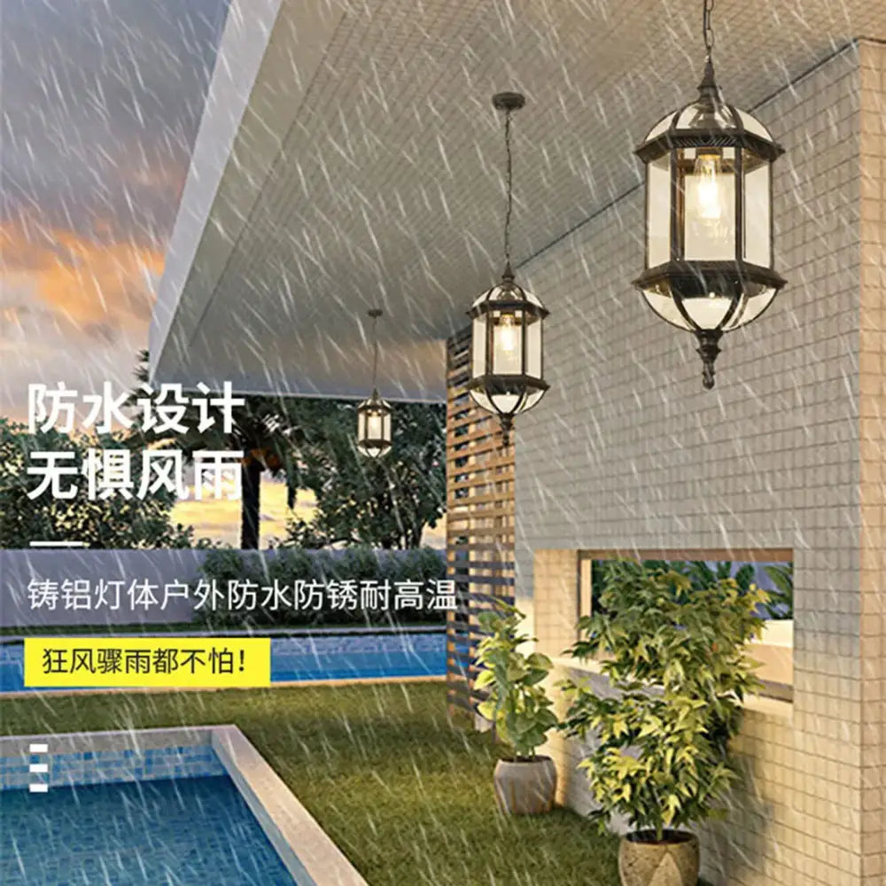 Bronze Outdoor Pendant Lantern