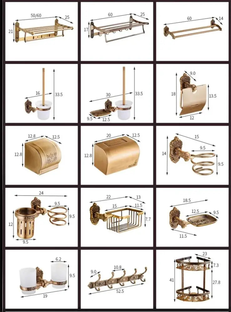 Bronze Carved Bath Accessories