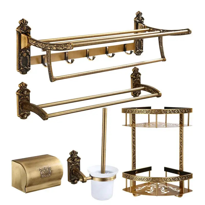 Bronze Carved Bath Set