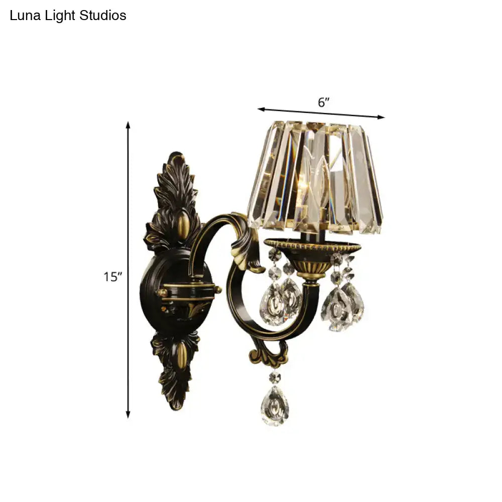 Bronze Crystal Living Room Wall Light