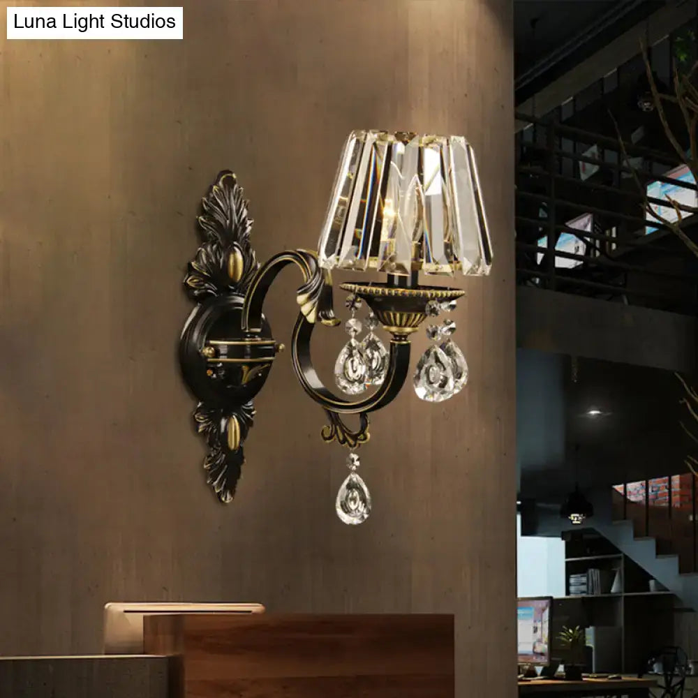 Bronze Crystal Living Room Wall Light