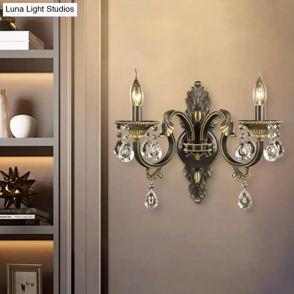 Bronze Crystal Nordic Wall Sconce
