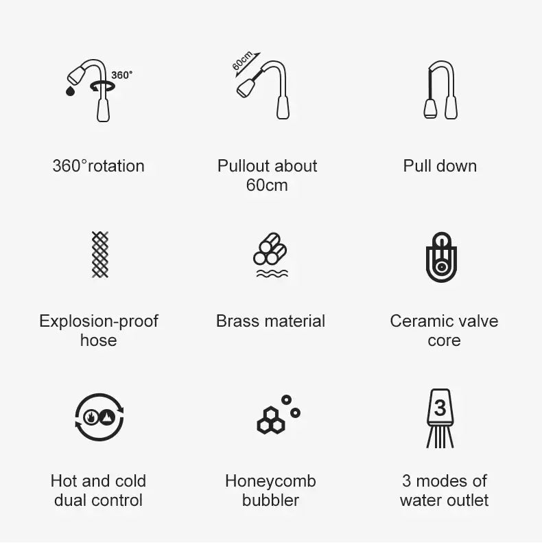 Bronze Pull-Down Kitchen Faucet