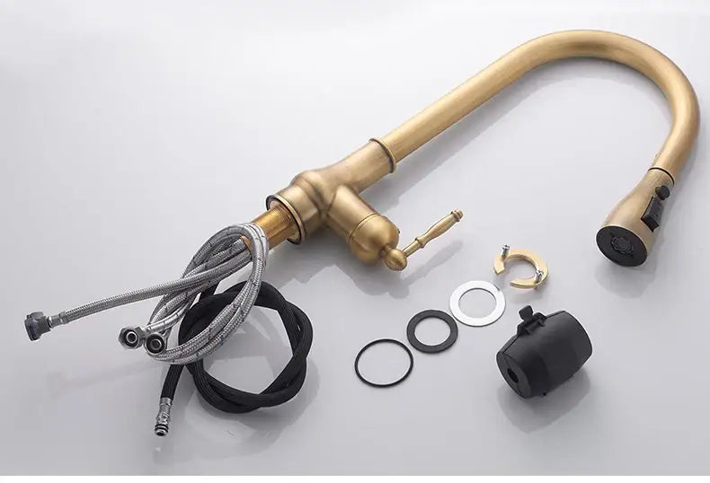 Bronze Pull-Down Kitchen Faucet