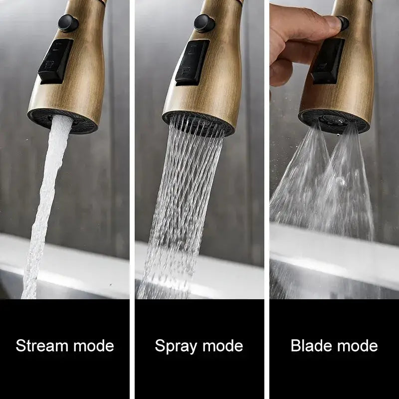 Bronze Pull-Down Kitchen Faucet